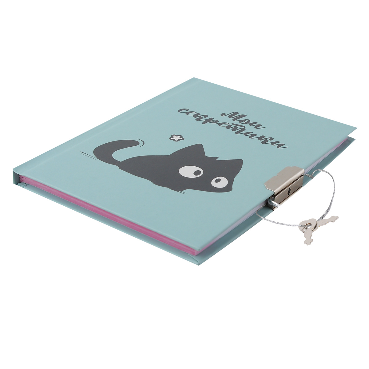 Книга записная "Котомания", А6, 56 листов, серо-голубой