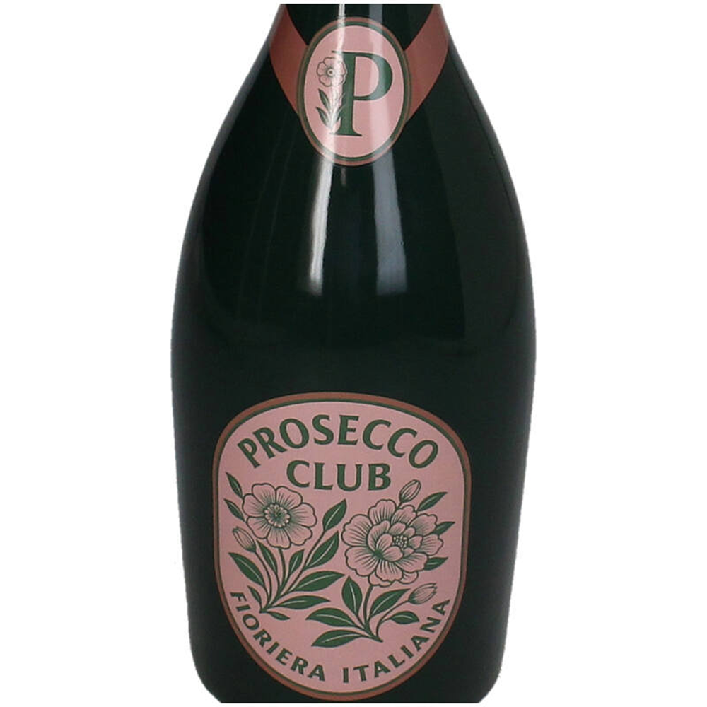 Ваза керамическая "Prosecco Bottle", 9.8х9.8х21 см, темно-зеленый, розовый - 2