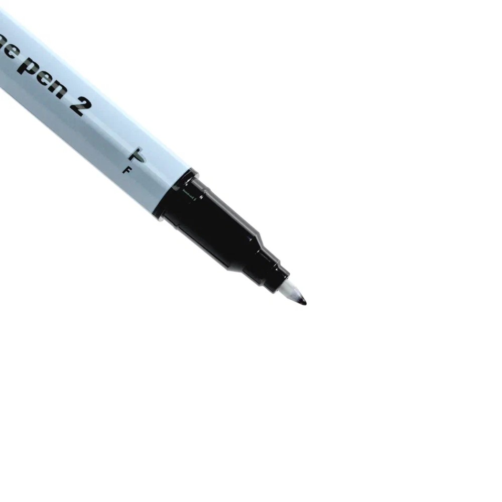 Маркер перманентный "Twin Name Pen", двусторонний, черный - 6