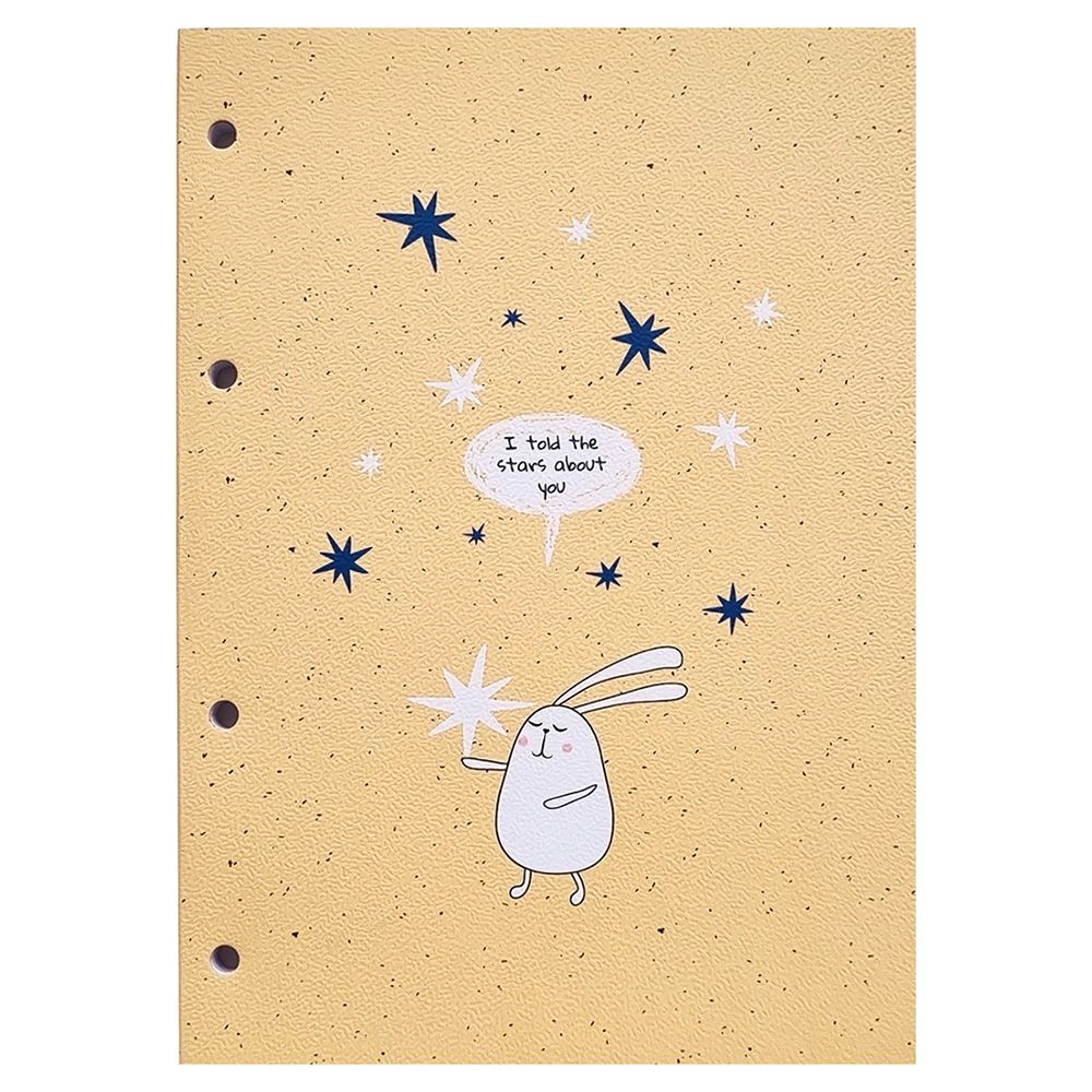 Сменный блок для тетради на кольцах "Bunny", А5, 80 листов, клетка, желтый