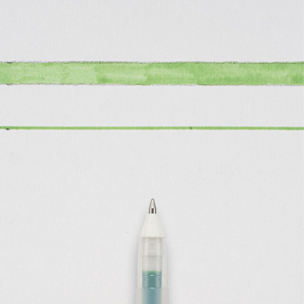 Ручка гелевая "Gelly Roll Glaze", 0.6 мм, прозрачный, стерж. зеленый