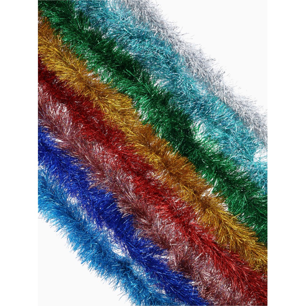 Гирлянда-мишура "Норка", d10 см х 2 м, ассорти