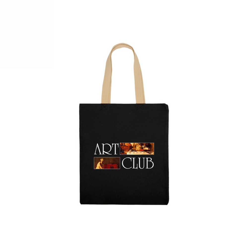 Сумка для покупок "Steady 260. ART CLUB. Натюрморт с атрибутами искусств. Жан-Батист Симеон", хлопок, черный