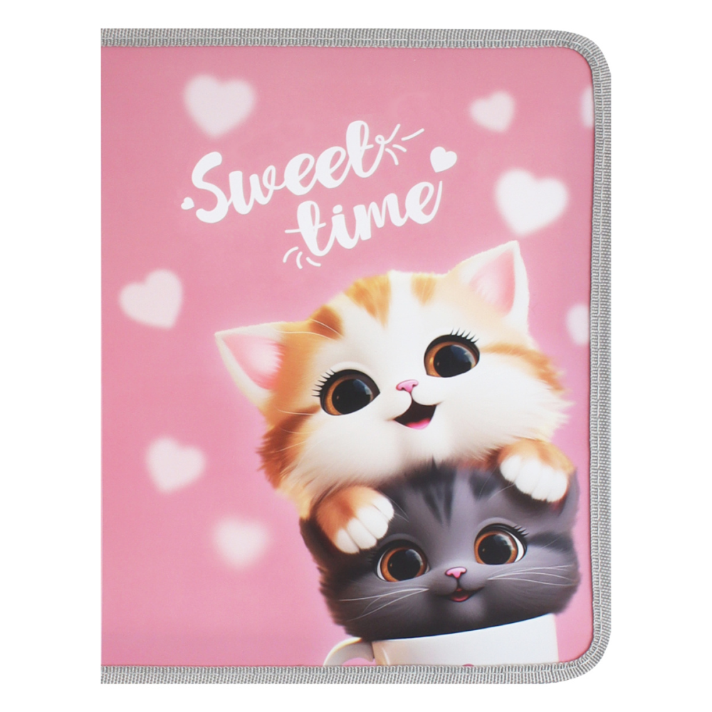 Папка для тетрадей "Cute cats", А5+, розовый