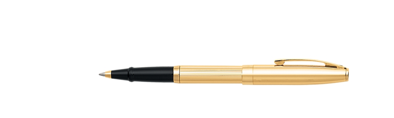 Ручка-роллер "Sheaffer Sagaris", 0.7 мм, золотистый, стерж. черный - 3