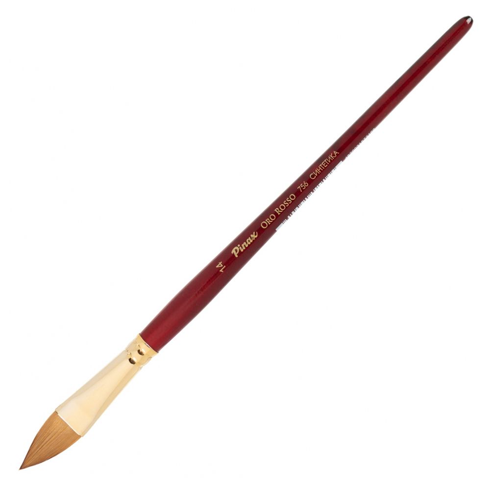 Кисть для рисования "Pinax ORO ROSSO", синтетика, "кошачий язык", №14