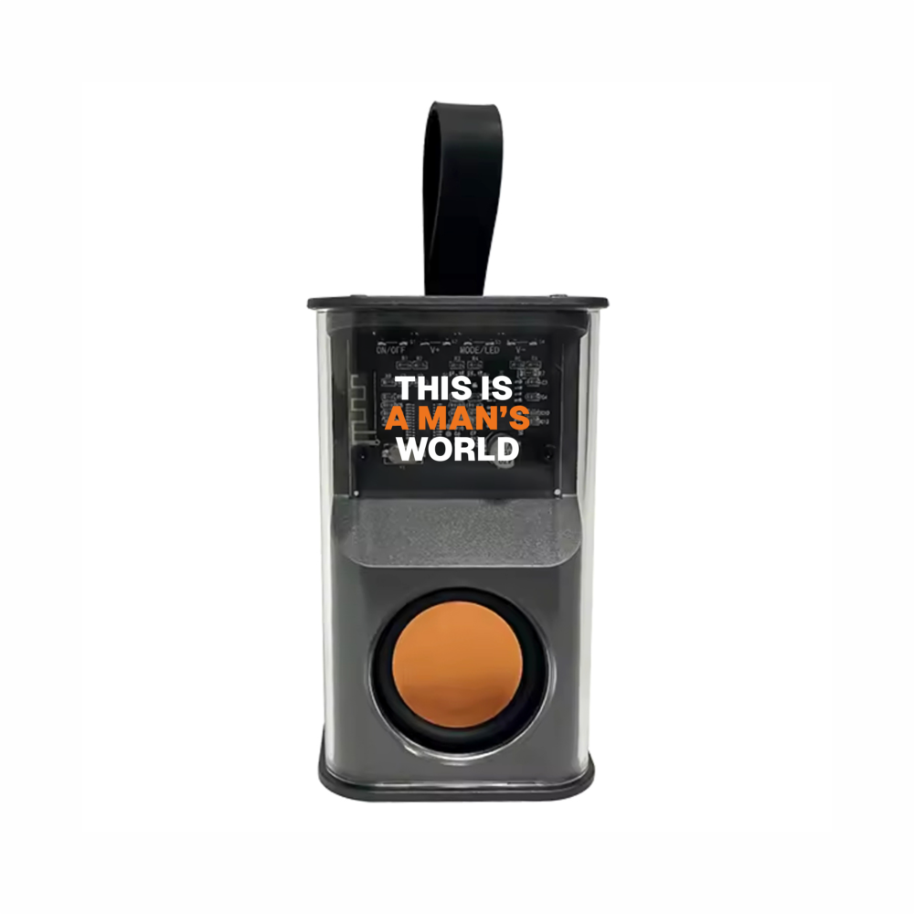 Колонка "This is a man’s world", пластик, 5 Вт, Type-C, Bluetooth, черный      