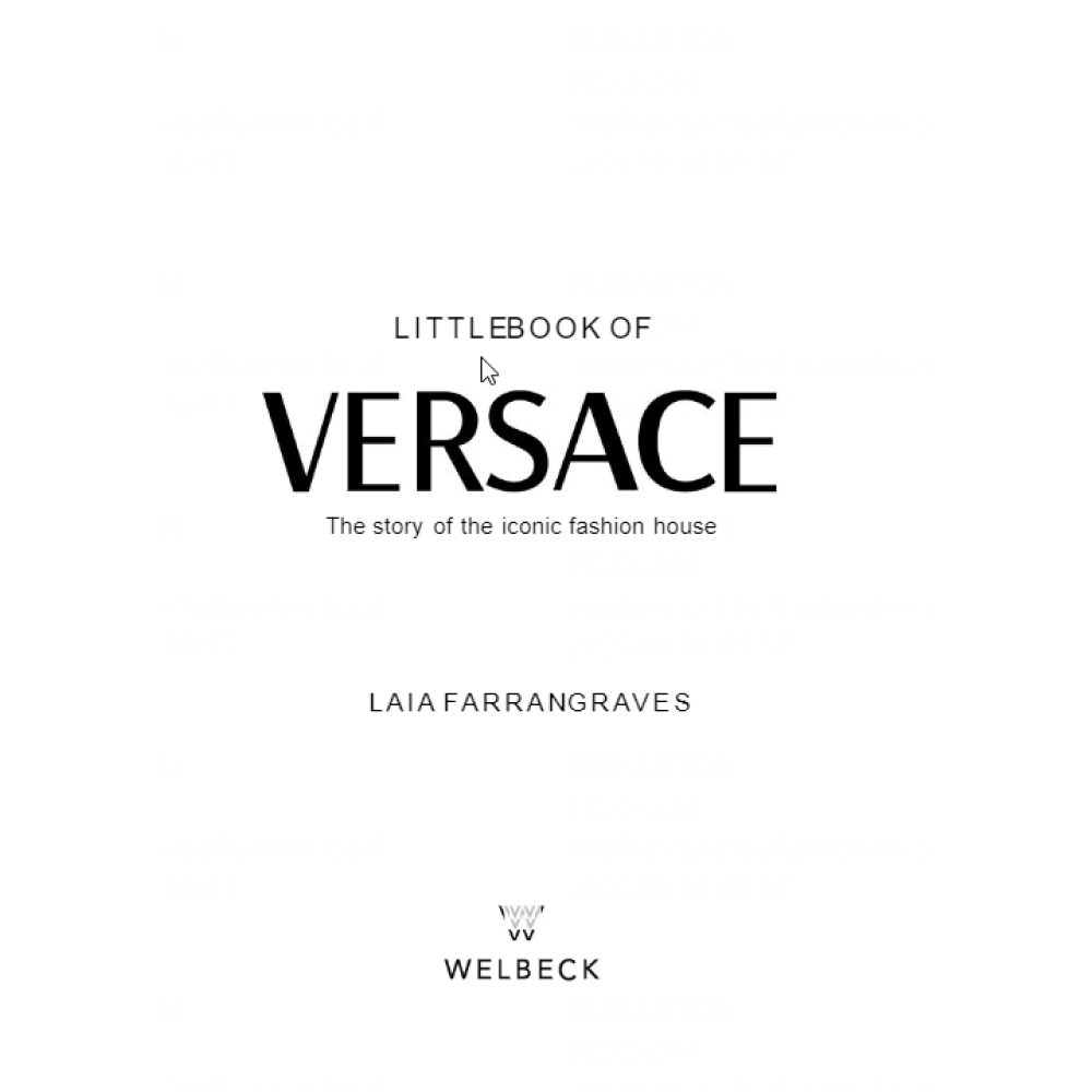 Книга на английском языке "Little book of Versace", Graves L. - 4