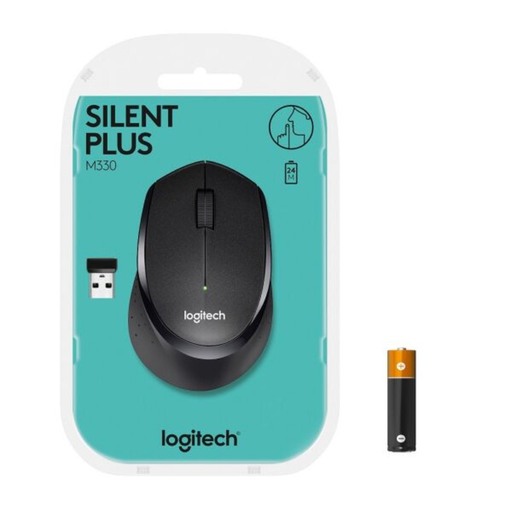 Мышь Logitech "M330 Silent Plus", беспроводная, черный - 8