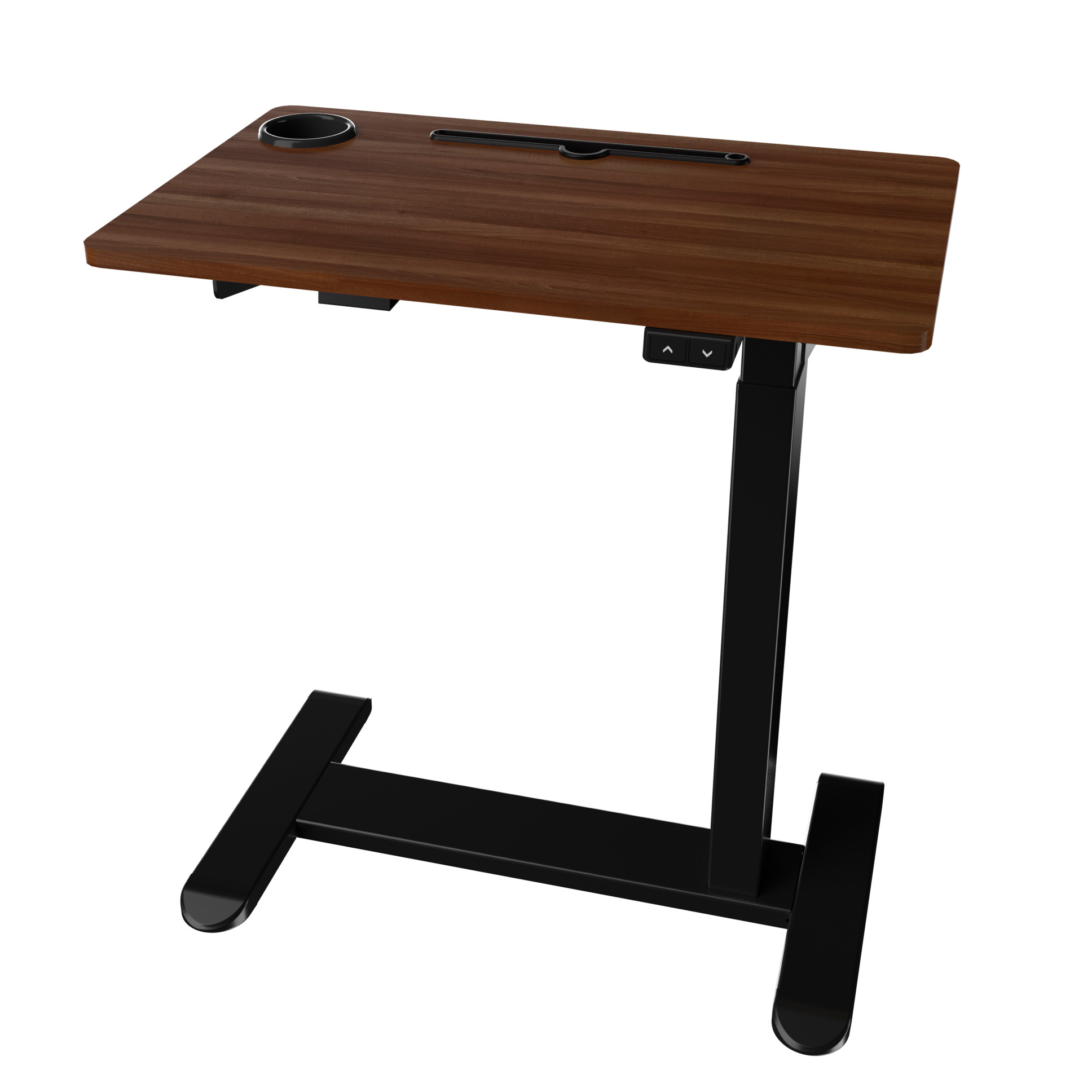 Стол подъемный с электроприводом одномоторный AOKE REST WOOD, черный/темное дерево (AK-MR-P20-C-BK+WN)