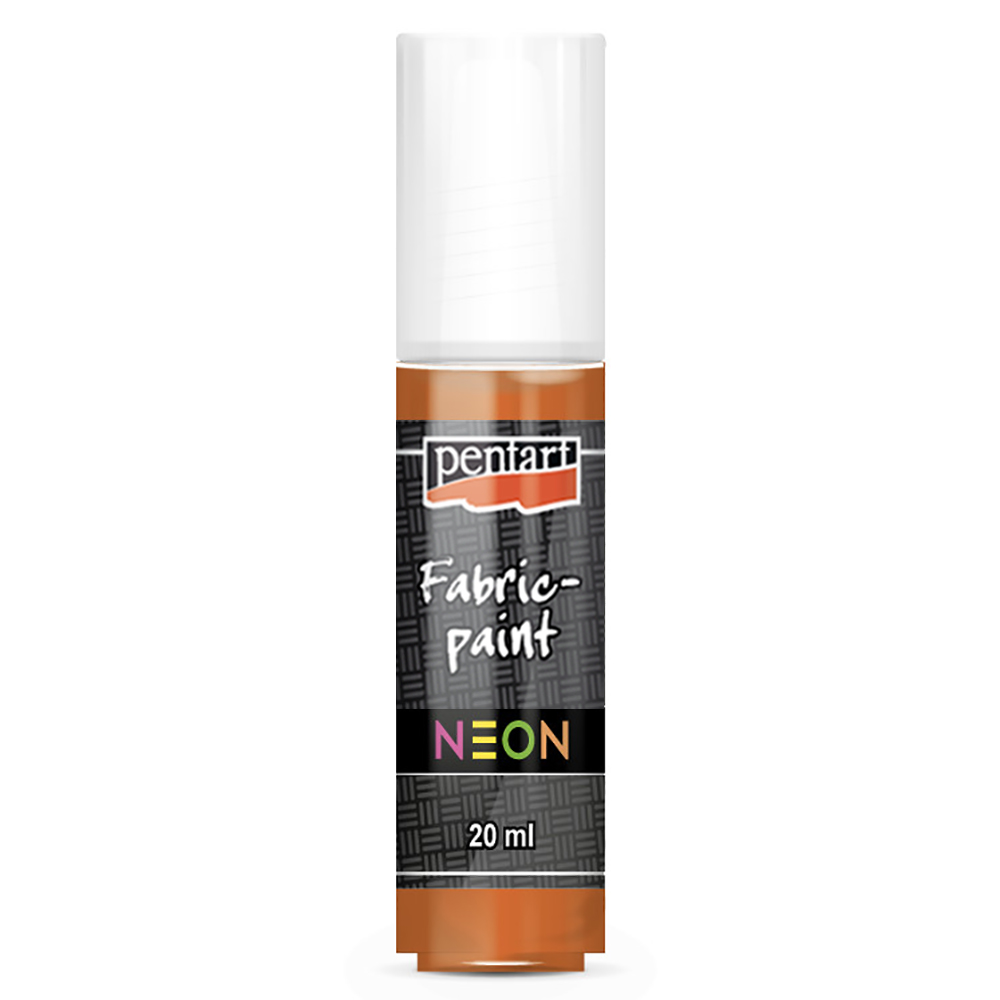 Краски для текстиля "Pentart Fabric paint neon", 20 мл, оранжевый