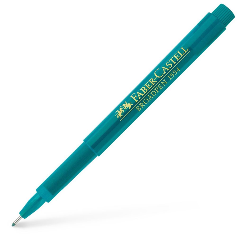 Ручка капиллярная "Broadpen 1554", 0.8 мм, бирюзовый