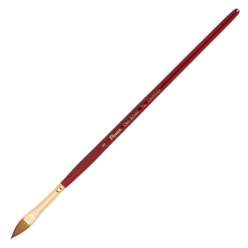 Кисть для рисования "Pinax ORO ROSSO", синтетика, "кошачий язык", №8