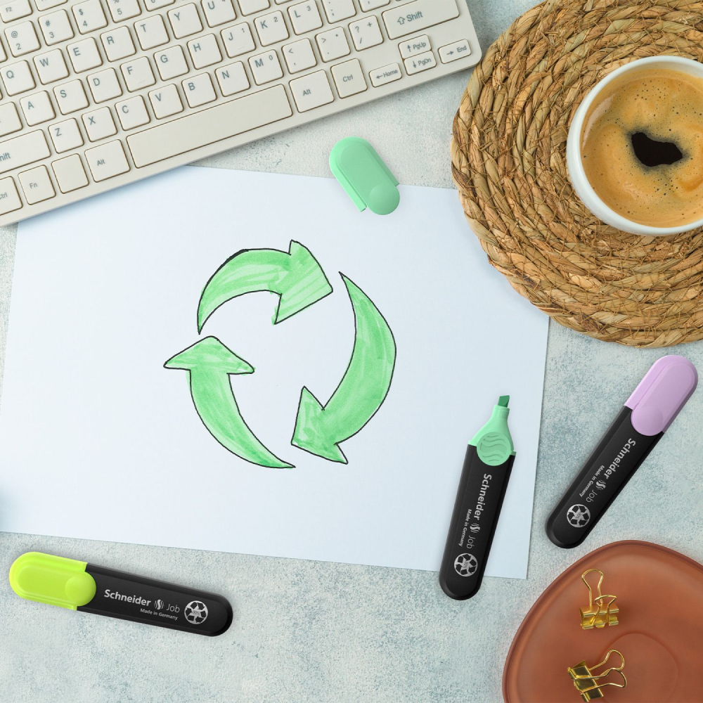 Маркер текстовый "Job", голубой - 5