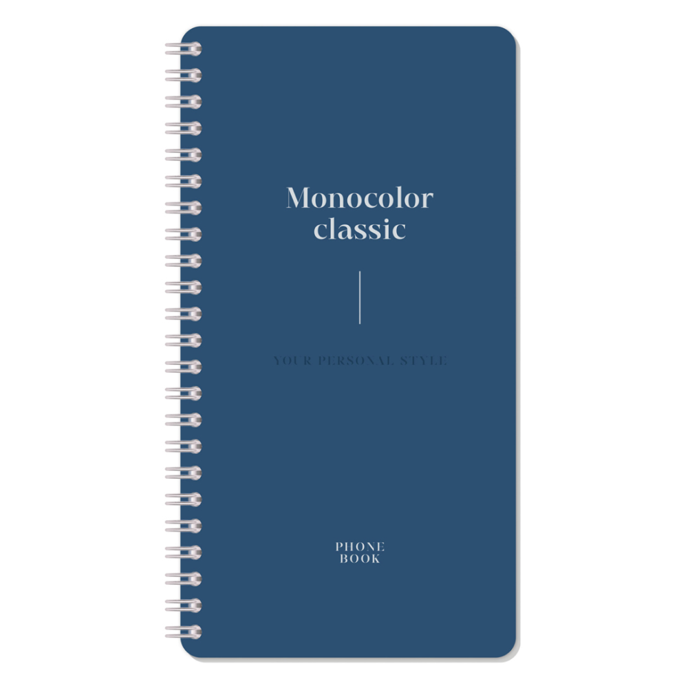 Книга алфавитная "Моноколор. Dark azure", А5, 80 листов, синий