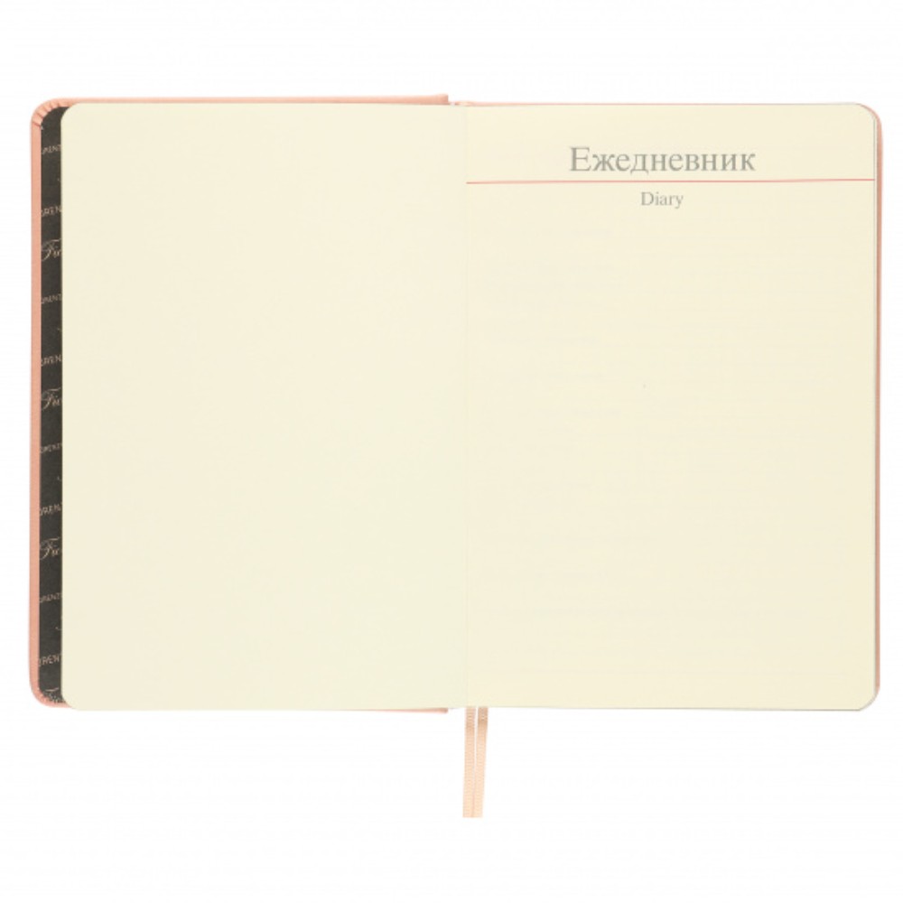 Ежедневник недатированный "FIORENZO Pastel soft touch", A5, 168 листов,  розовый, срез черный - 4
