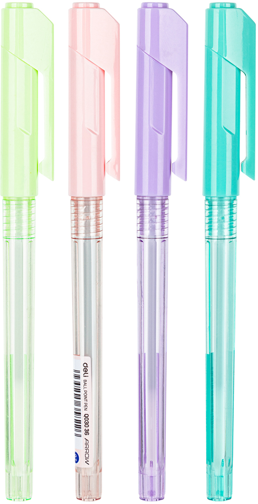 Набор ручек шариковых "Arrow" 0,7 мм., пласт., ассорти, стерж. синий, 4 шт