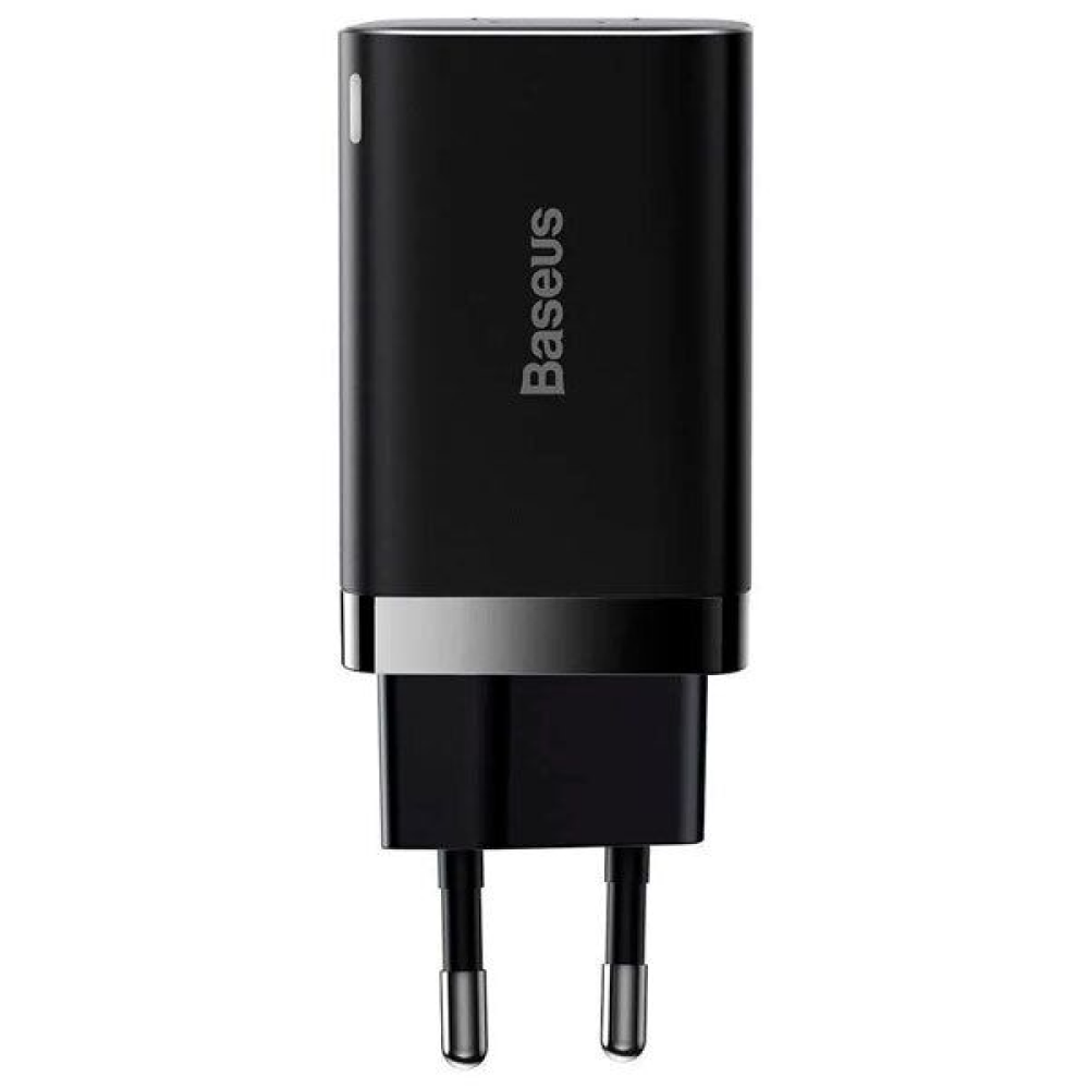 Сетевое зарядное устройство Baseus "CCSUPP-E01", Super Si Pro Quick Charger C+U 30W EU, черный 