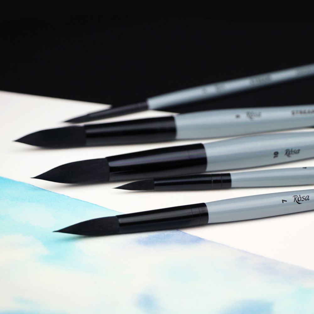 Кисть "ROSA Stream 132", синтетика, круглая, №10 - 4