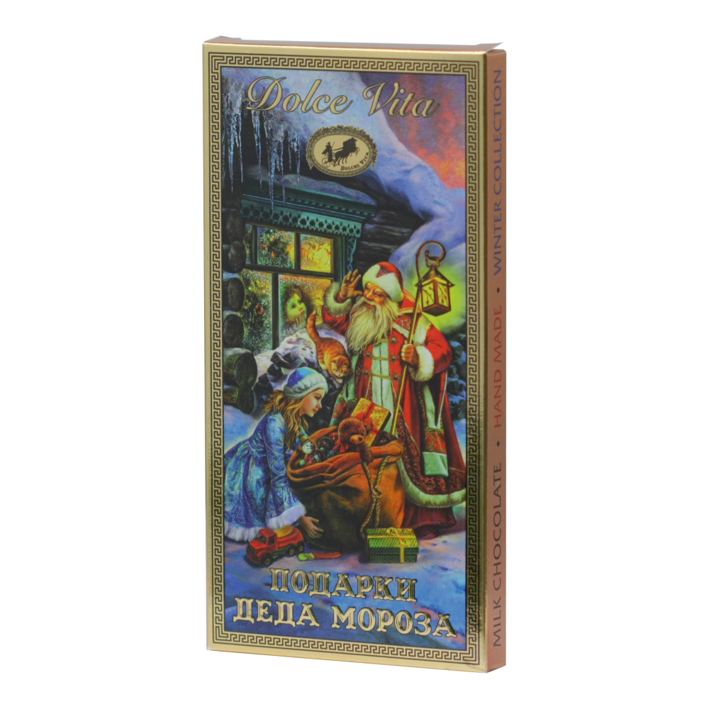 Шоколад молочный Dolce Vita "Подарки деда мороза", 100 гр.