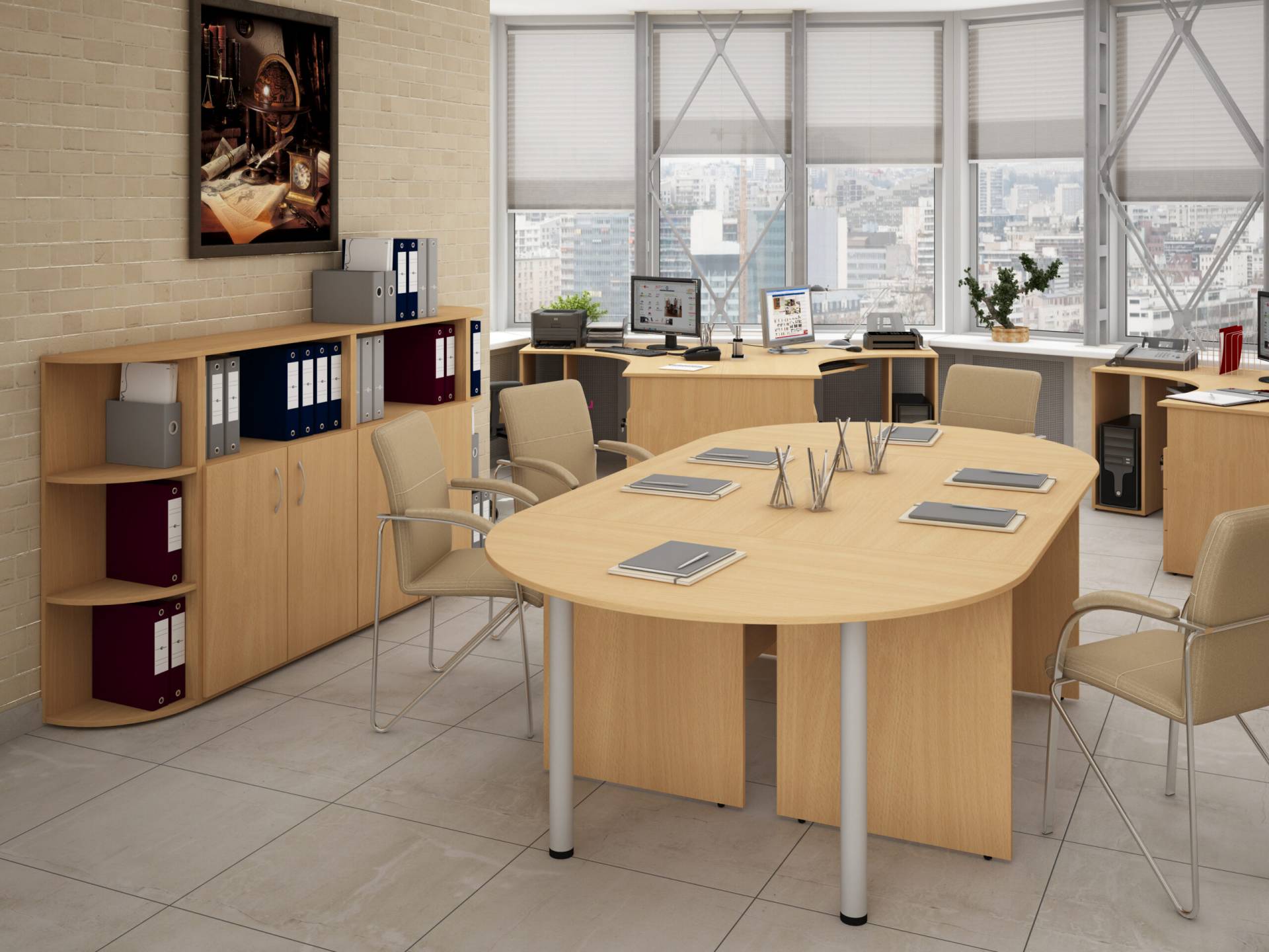 Коллекция Столица подставка под монитор С-660, 450х450х118 мм, дуб сонома - 10