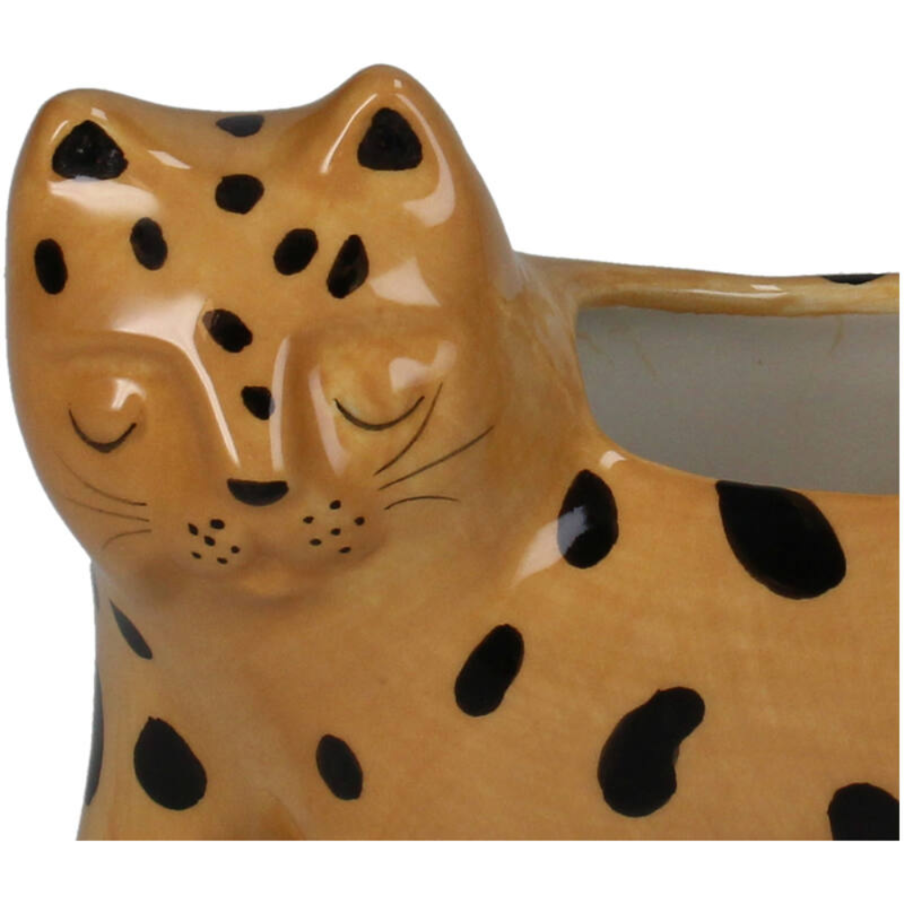 Кашпо "Leopard", керамика, коричневый