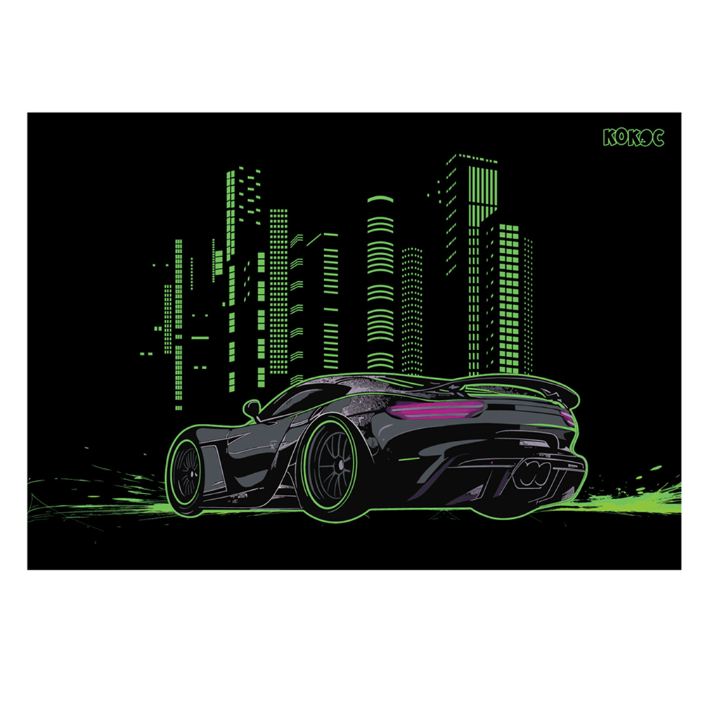 Пленка для труда "City car", разноцветный