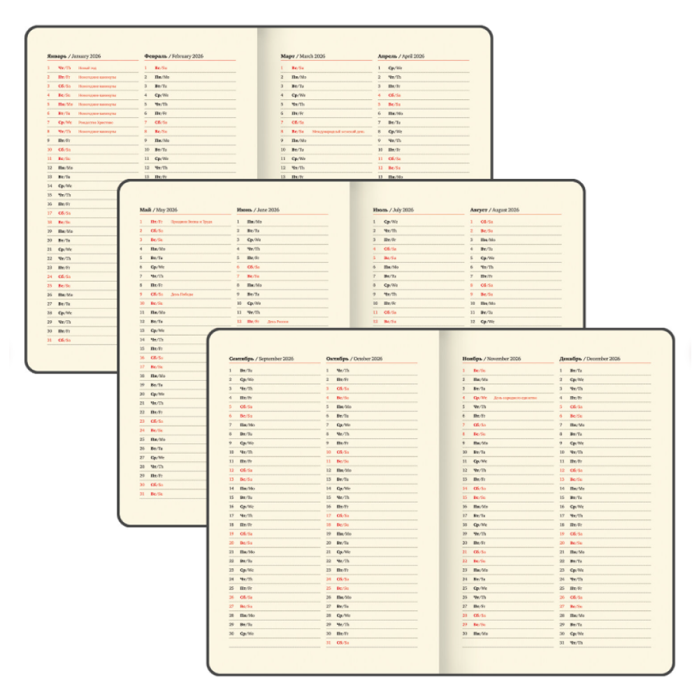 Еженедельник датированный "Augustus", А5, голубой, 2026 - 5