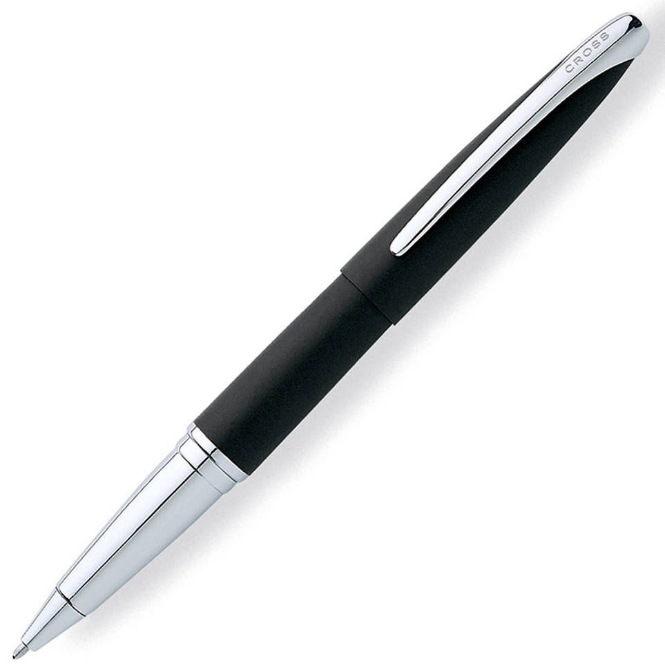 Ручка-роллер "Cross Аtx", 0.7 мм, черный, серебристый, стерж. черный