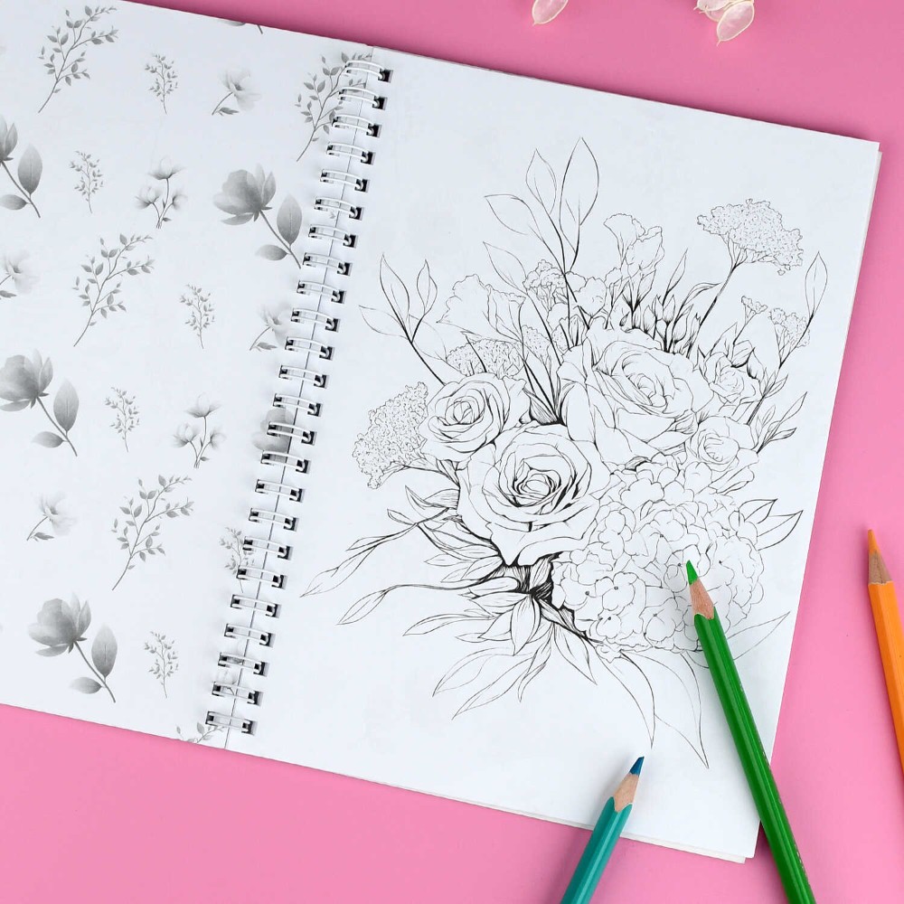 Раскраска "Красивая раскраска. Цветы" - 6