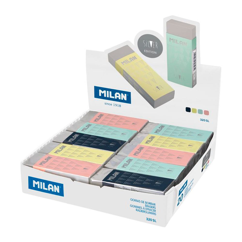 Ластик "Silver 320SL", 1 шт, ассорти - 3