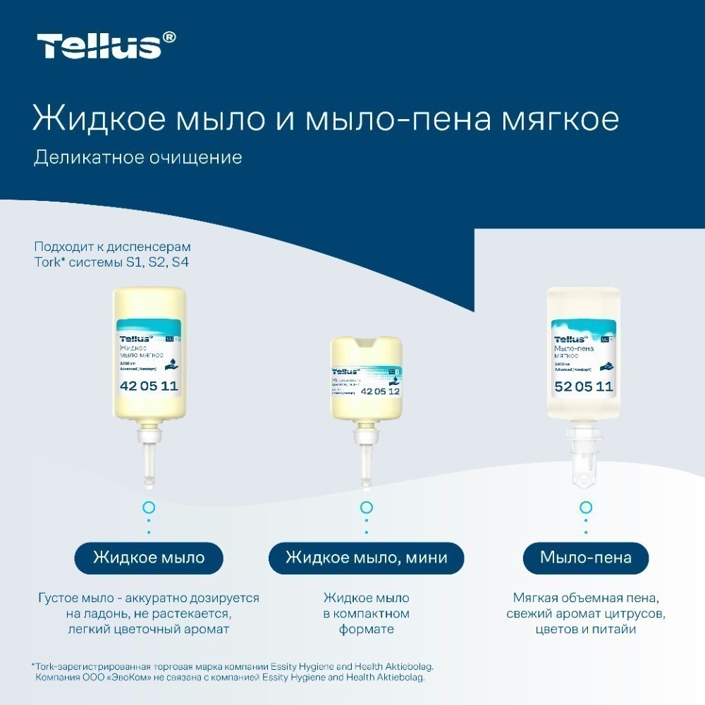 Мыло жидкое Tellus Комфорт, 475 мл, мягкое, SC2 мини - 6