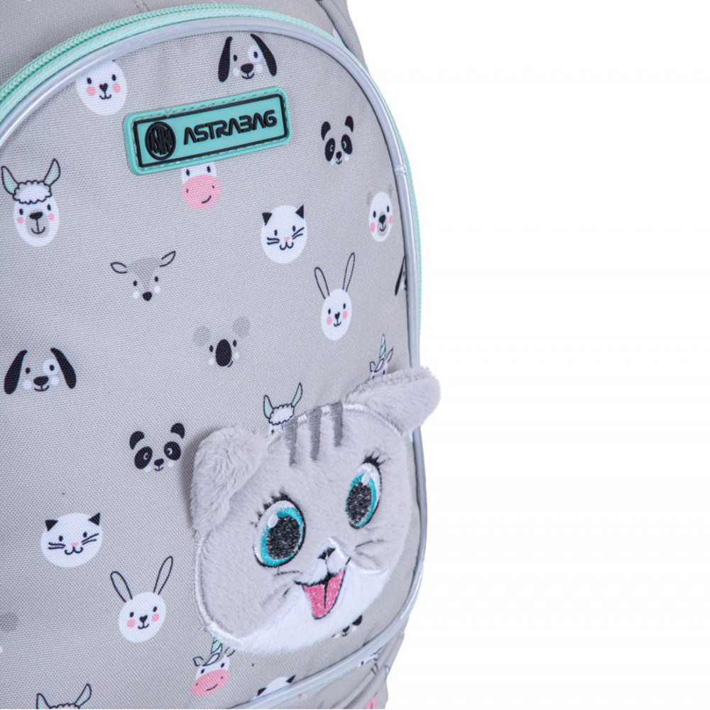 Рюкзак школьный "Kitty the cute", серый - 7