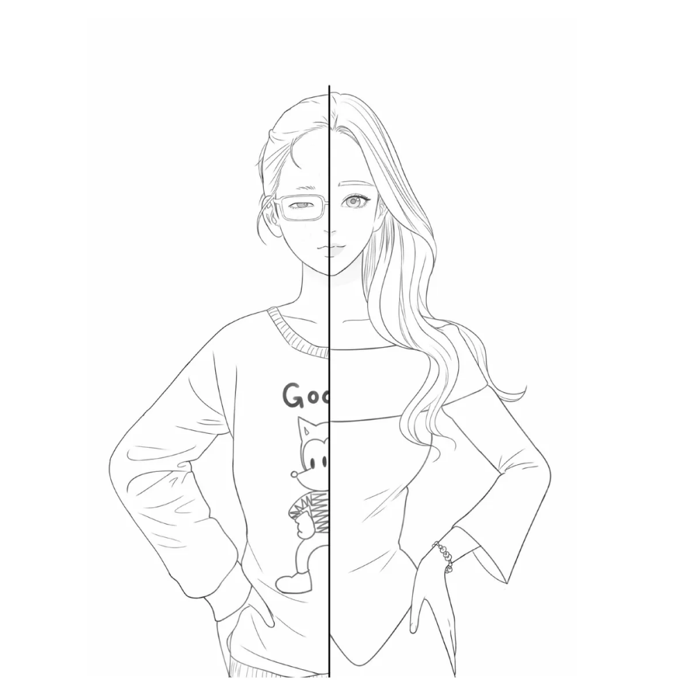 Раскраска "Истинная красота. Раскраска по вебтуну" - 7