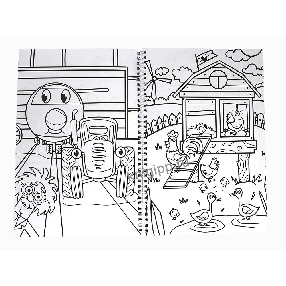 Раскраска "100 картинок. Синий трактор", -30%