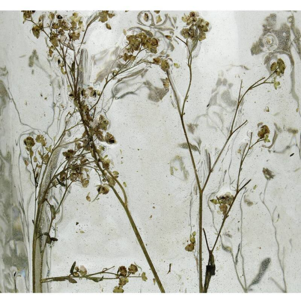 Подсвечник "Dried Flowers", стекло, золотой, прозрачный