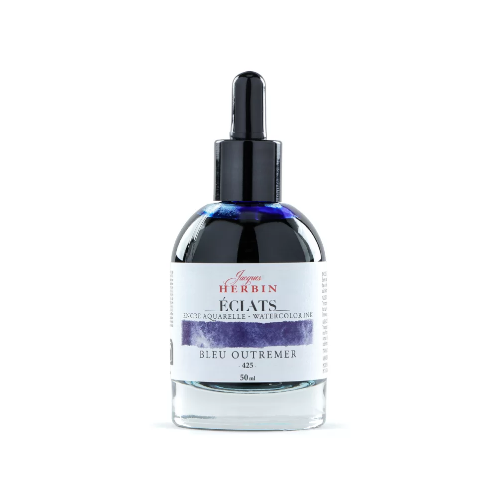 Чернила акварельные "Herbin. Eclats", ультрамарин синий, 50 мл