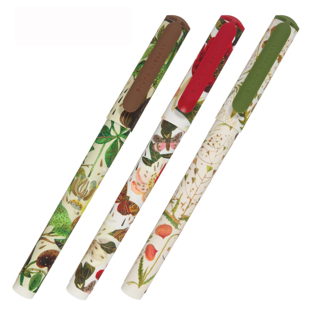 Ручка шариковая автоматическая "Flora.Bloom flowers", 0.7 мм, ассорти, стерж. синий