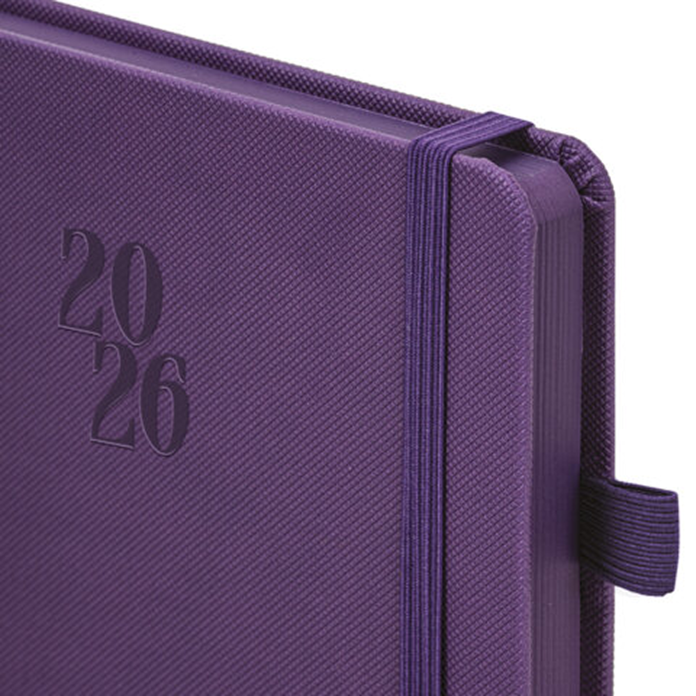 Ежедневник датированный "Plain" на 2026 год, А5, 336 страниц, фиолетовый - 4