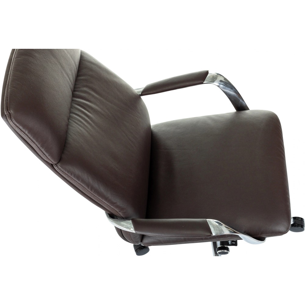 Кресло для руководителя Бюрократ VEGA, кожа, коричневый - 6