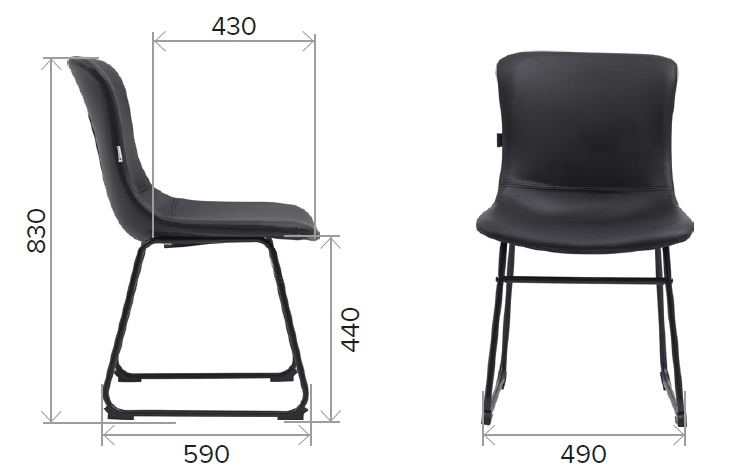 Кресло д/посетителей EVERPROF Expo CF экокожа, бежевый  - 7