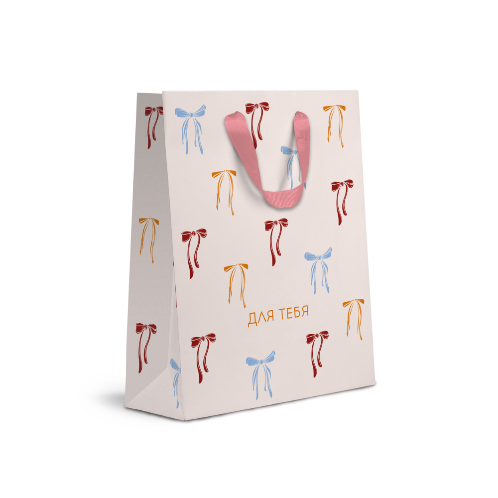 Пакет бумажный подарочный "Cherry Lady", 25.5х31.5х11 см, ассорти
