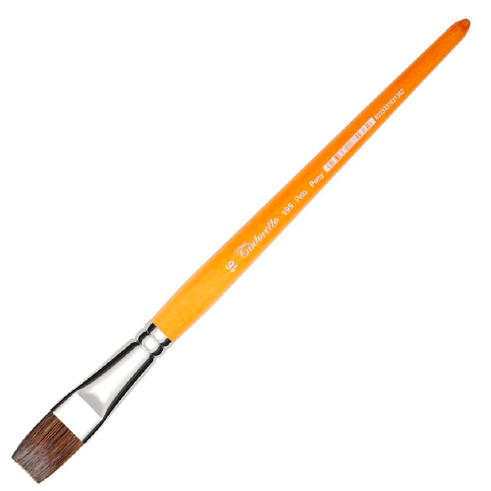 Кисть для рисования "Tintoretto Pony", пони, плоская, №16