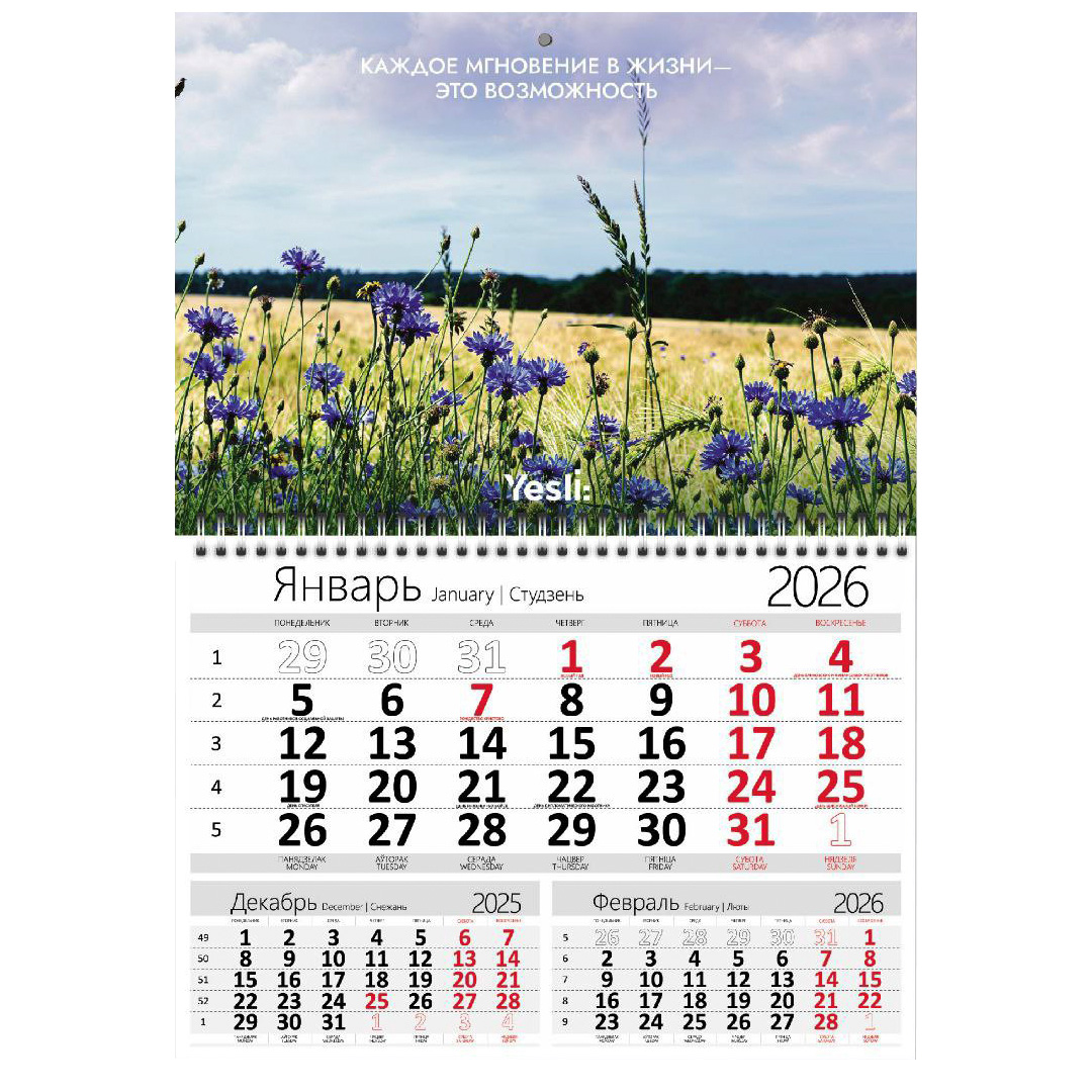 Календарь настенный "Yesli" на 2026 год