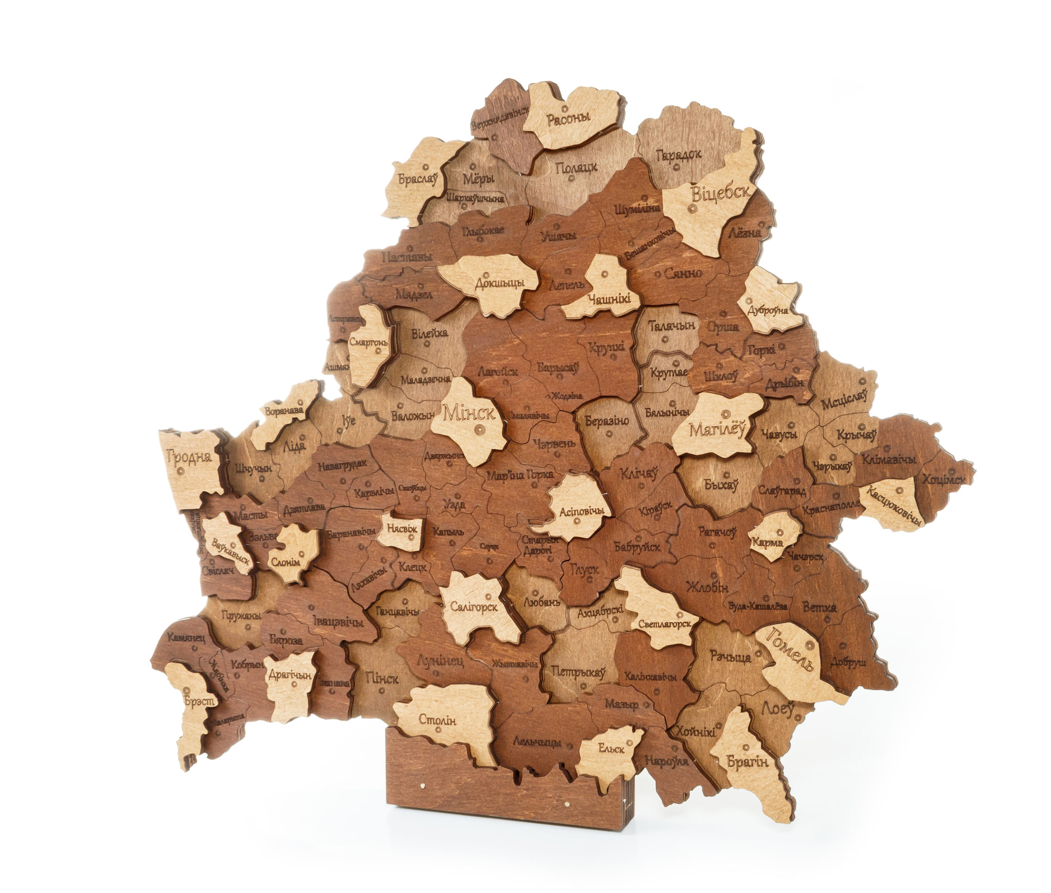 Декор на стену "Карта Беларуси Мини" многоуровневый, цветной, 364*300*11 мм