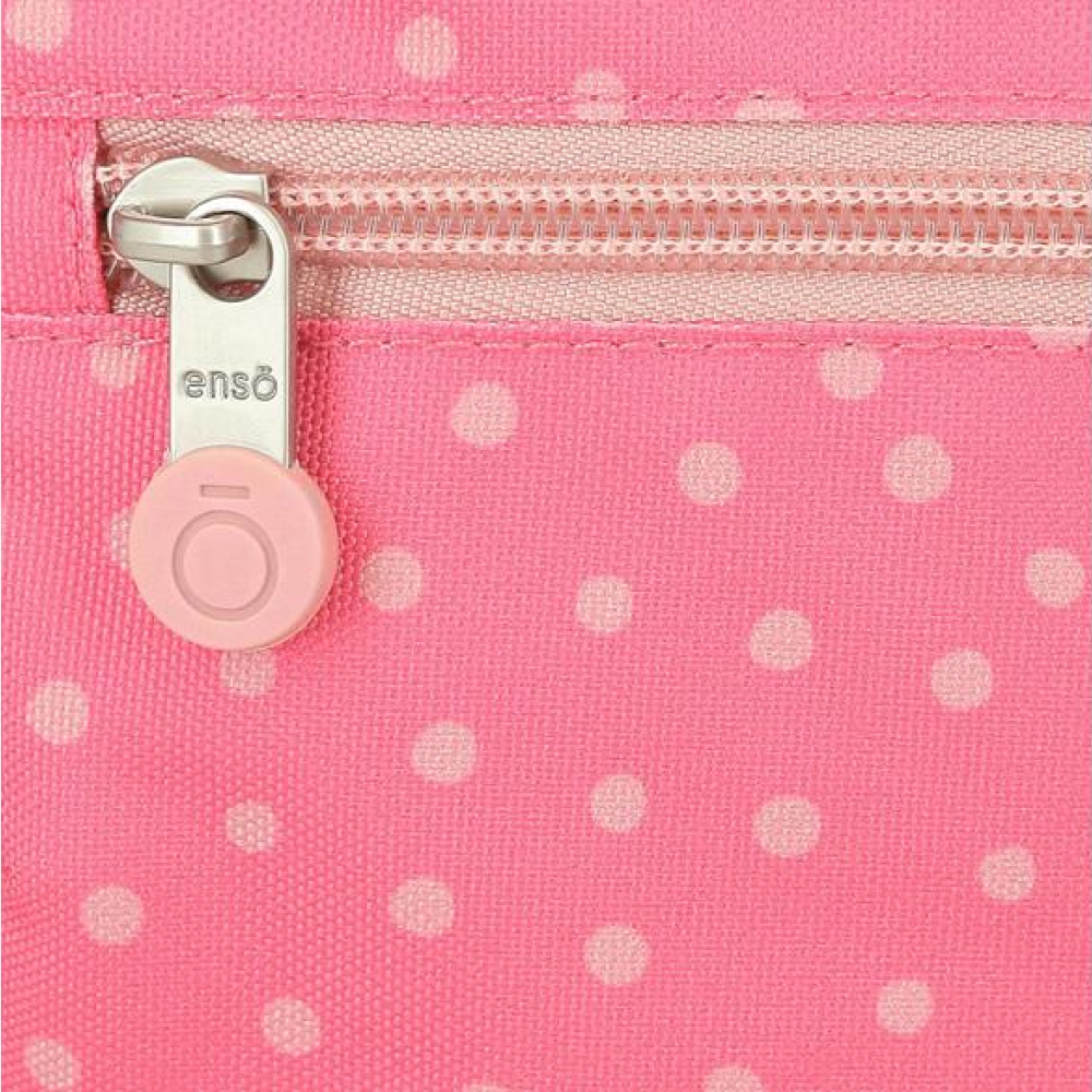 Пенал "Garden Party", 1 отделение, полиэстер, зеленый, розовый - 7