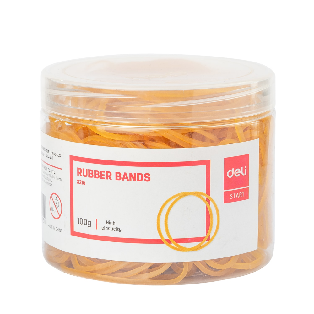 Резинки для денег "Deli", 100 г, диаметр 40 мм, натуральный