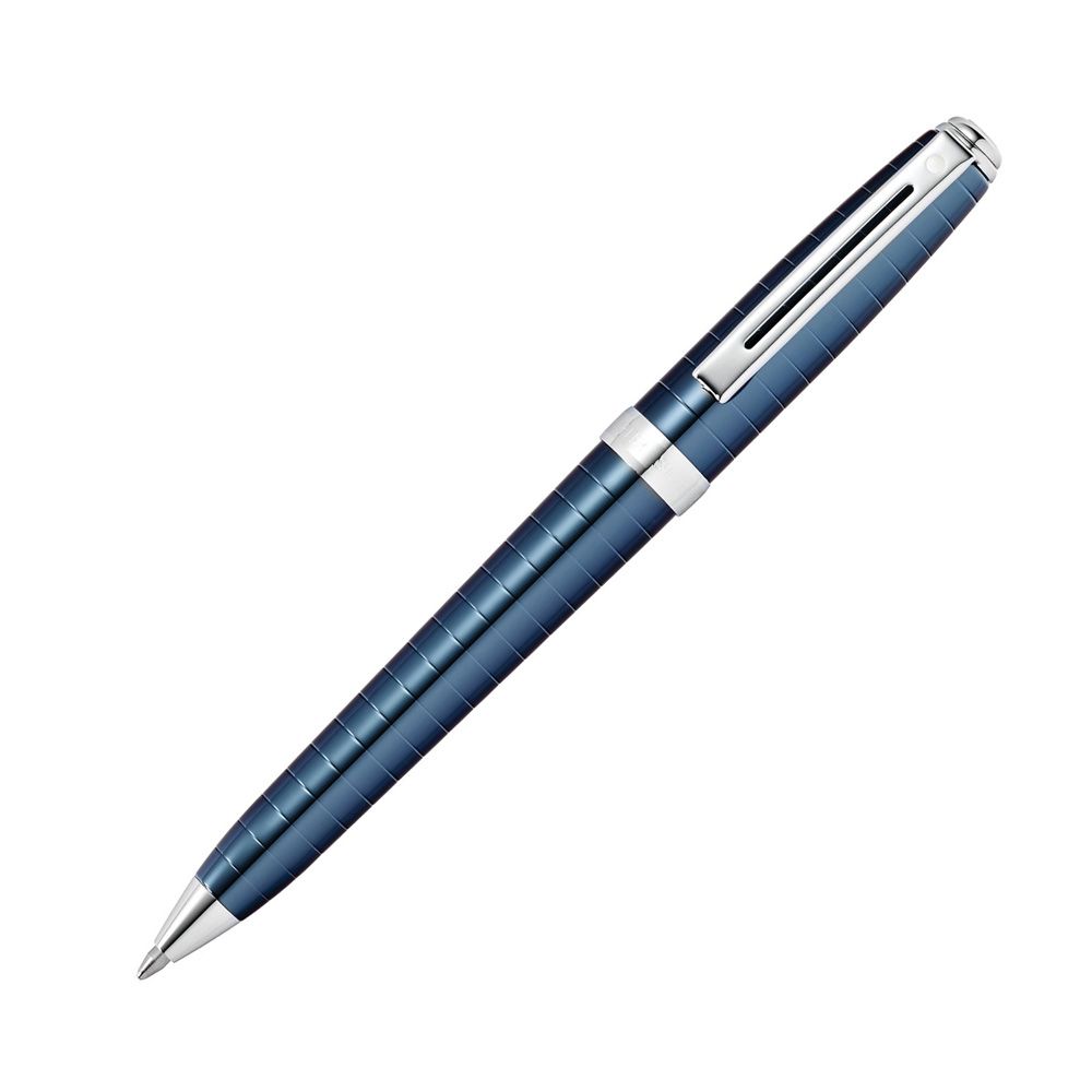 Ручка шариковая автоматическая "Sheaffer Prelude", 0.7 мм, темно-синий, серебристый, стерж. черный
