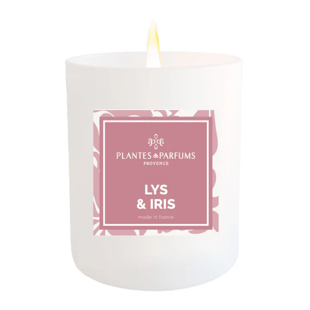Свеча ароматическая PLANTES&PARFUMS "Lily & Iris", 180 гр