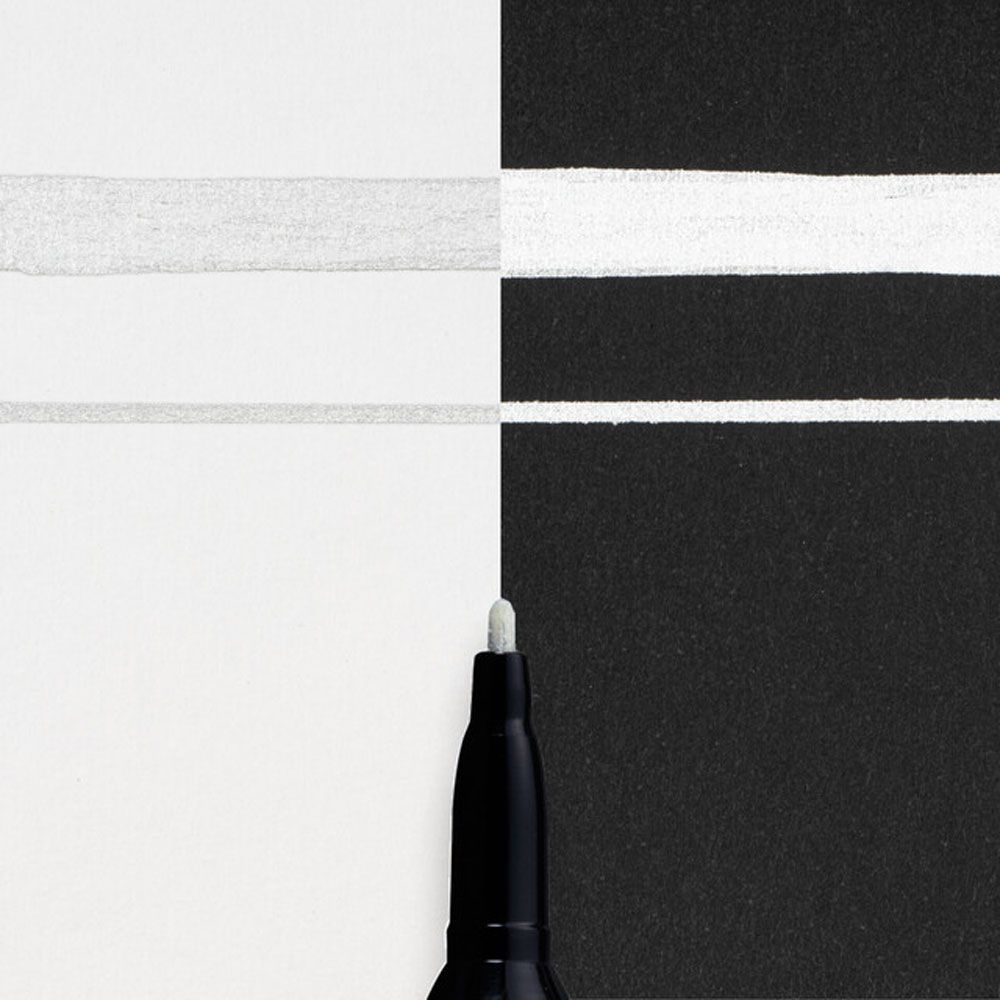 Маркер перманентный "Pen-Touch", F, серебристый